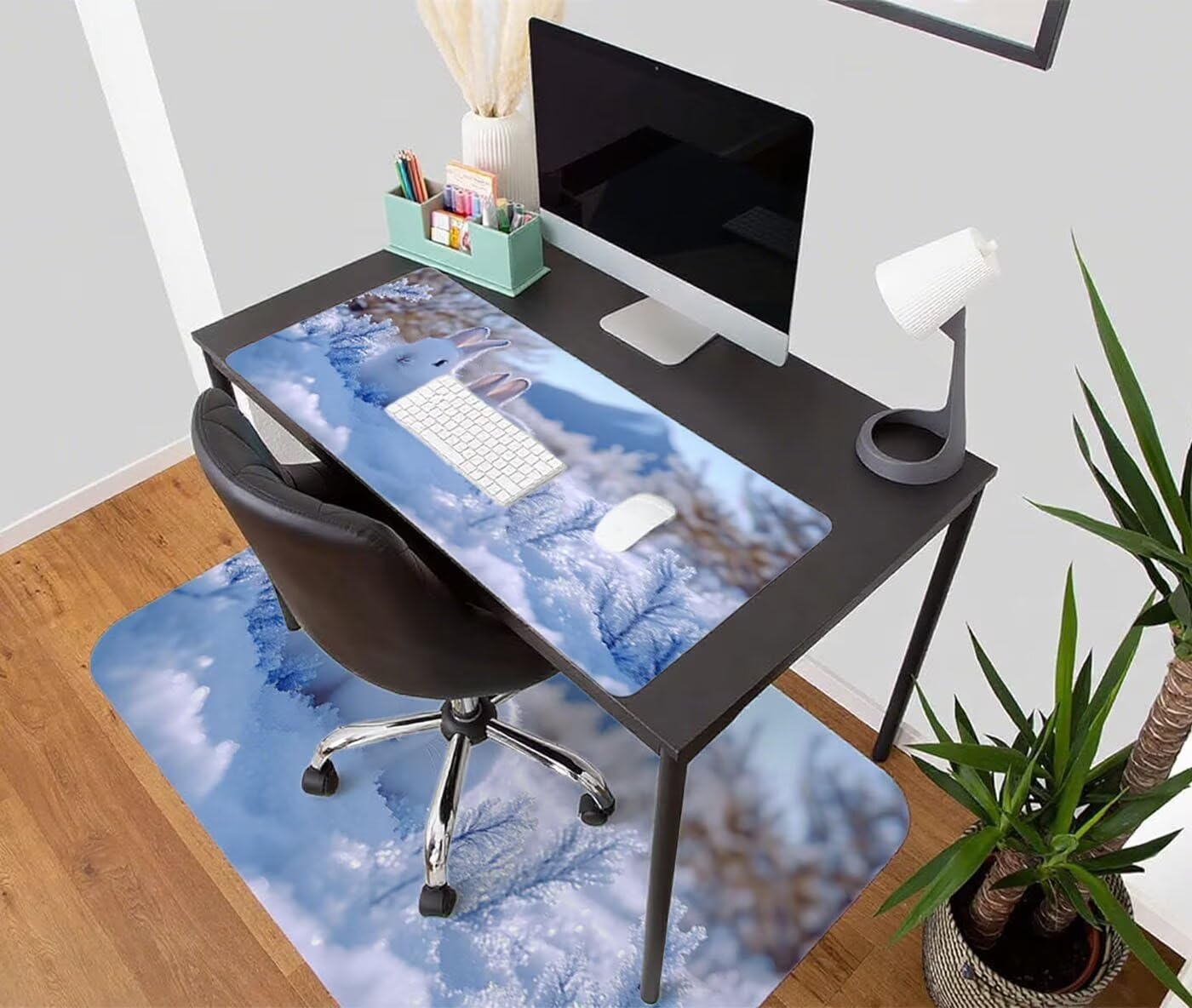 Podkładka pod mysz XXL 1200 x 600 mm duża podkładka pod mysz dla graczy dla zwierząt pod ręką biurko szyte krawędzie wodoodporna antypoślizgowa do komputera, laptopa poprawia precyzję i szybkość