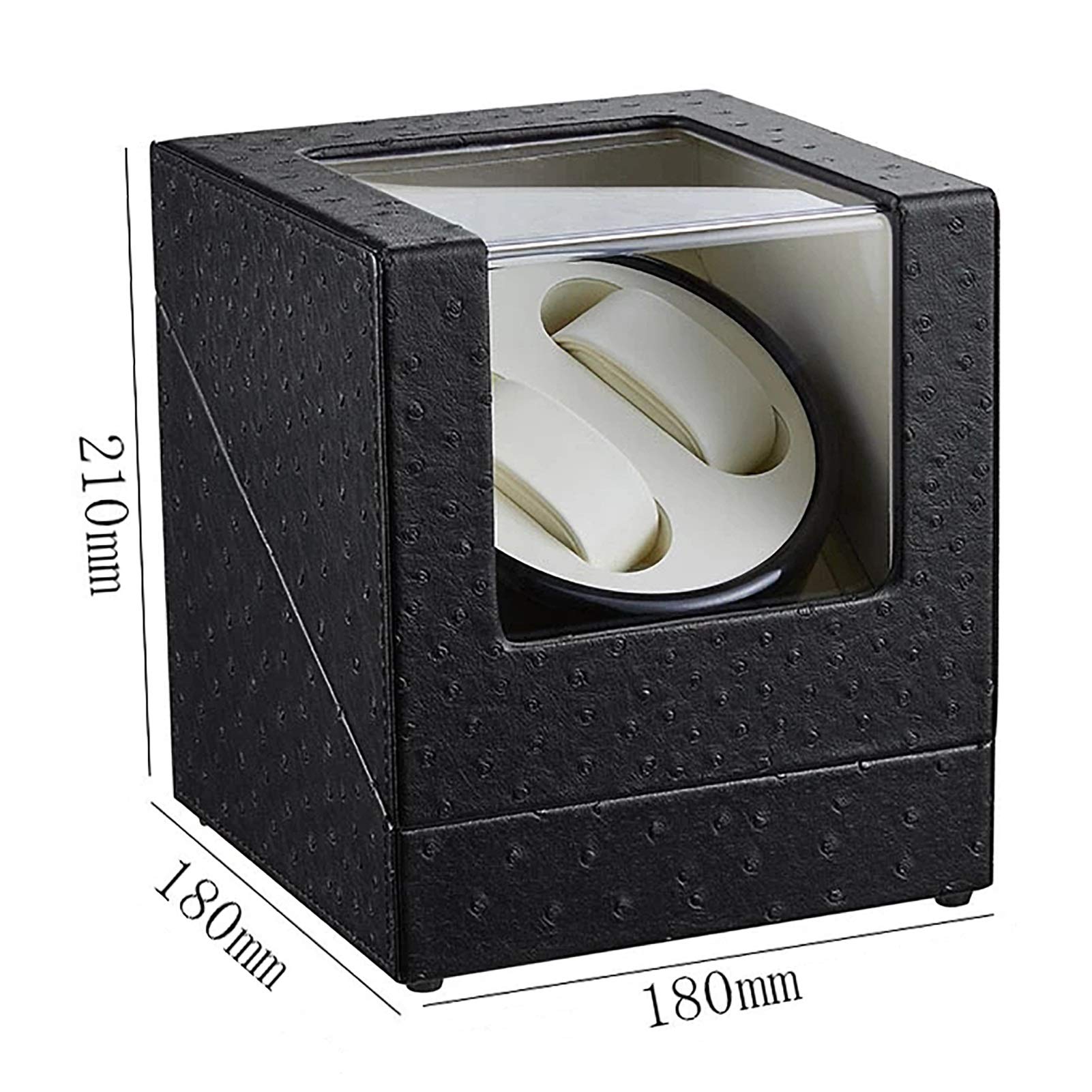 Boîte de remontage Spinner Remontoirs de montres - Remontoir de montre automatique 2+0 Boîte de remontage de montre mécanique Étui de rangement Support d'affichage de montre Organisateur Shaker de mot