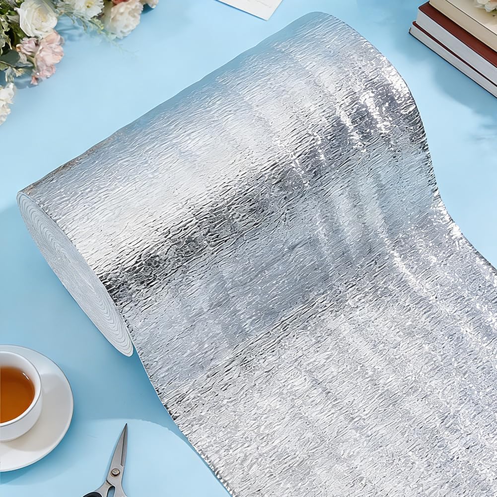 BENECREAT Ouate Résistante à la Chaleur 10 m X 40cm pour Maniques Matériau D'Isolation Thermique en Mousse EPE de 3mm D'Épaisseur Ouate Isolante Thermique pour Maniques Projets de Couture