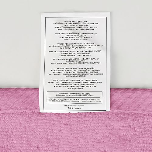 Vista 9 de Utopia Towels - Juego de toallas de 8 piezas, 2 toallas de baño, 2 toallas de mano y 4 para la cara, 100% algodón hilado en anillo, 600 GSM