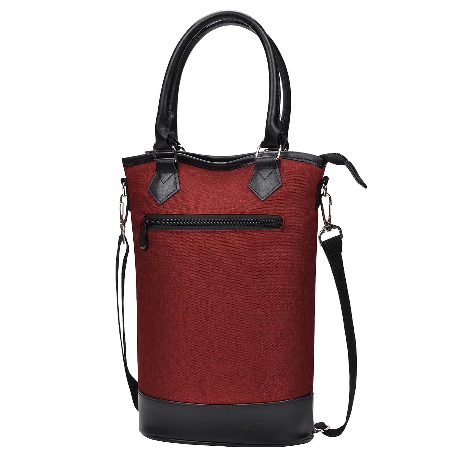 Kato Tirrinia Wine Cooler Bag Insulated Leakproof Padded Portable Wine Carrier with Strap 2 Bottle Wine Bag for Camping Travel Beach Picnic Gift for Wine Lovers Red — image 1