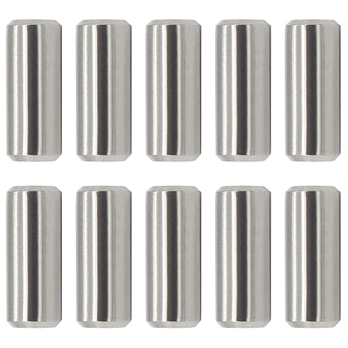 10 clavijas de 0.315 in de diámetro x 0.630 in de longitud 304 de acero inoxidable 304 clavijas de soporte de barra de metal elementos usados en el