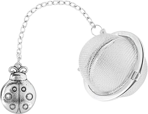 Infusores de té con dije de mariquita de aleación de zinc Supreme Housewares de acero inoxidable 188, infusor de bola de té de malla de 2 pulgadas,