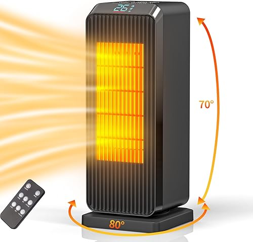 Calentador de espacio eléctrico de baja energía, calentador de ventilador de cerámica de calentamiento rápido para interiores de 1500 W con