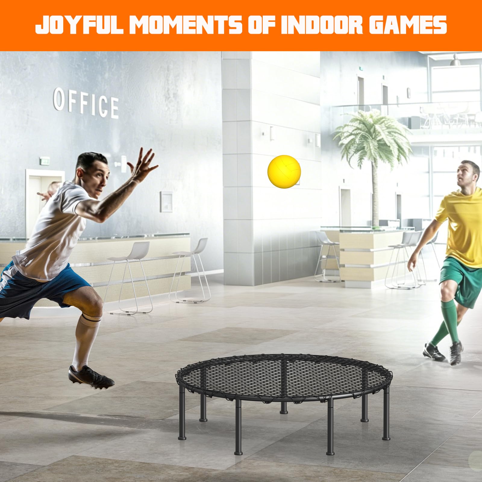Roundnet - Juego de pelota de playa con 3 pelotas, red de polietileno de alta elasticidad, funda de transporte de almacenamiento, perfecto para césped, playa, patio, juegos al aire libre para adultos
