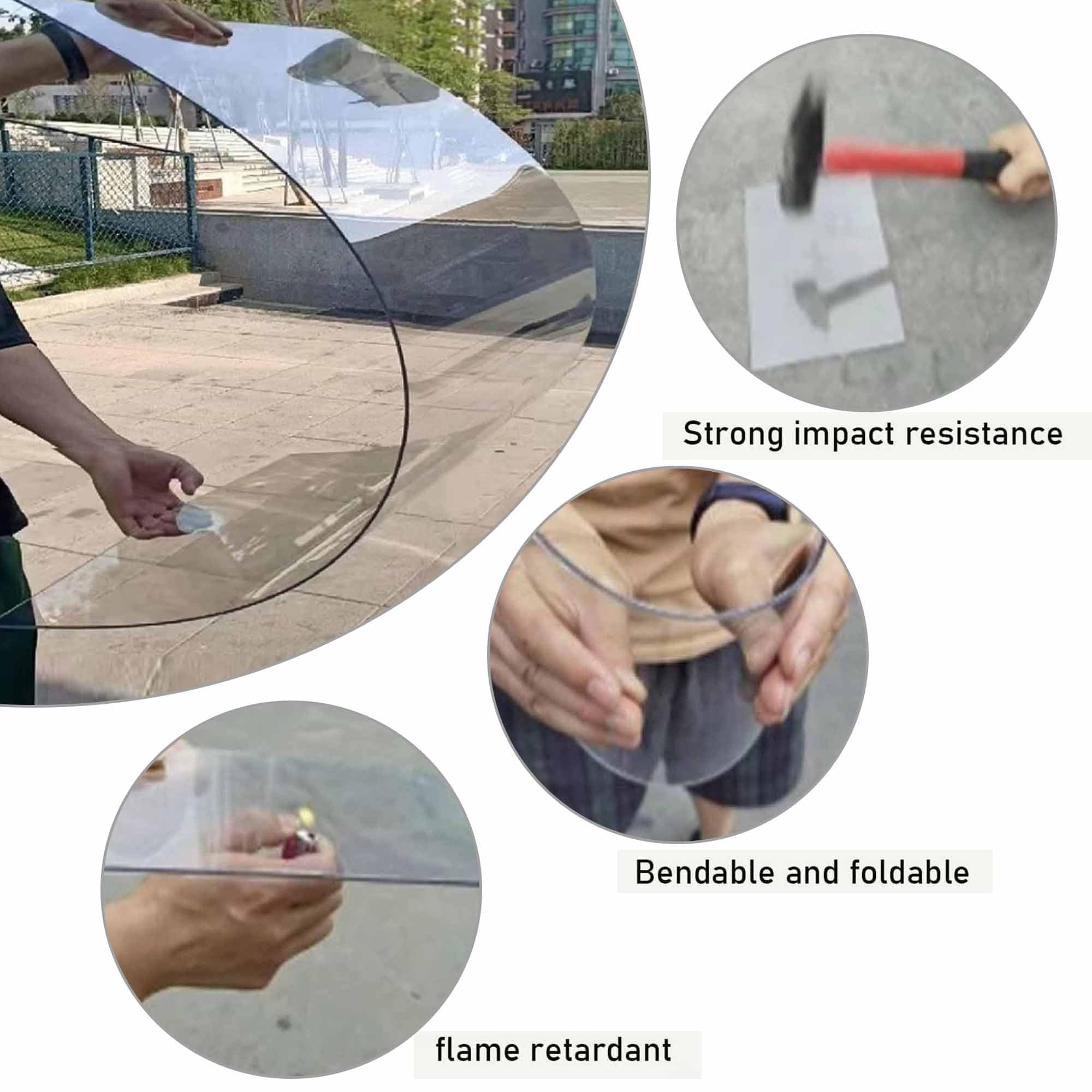 Panel de techo de policarbonato transparente de 1,2 mm de grosor, duradero, repuesto perfecto para patios y divisores (marrón, 1 x 6 m)