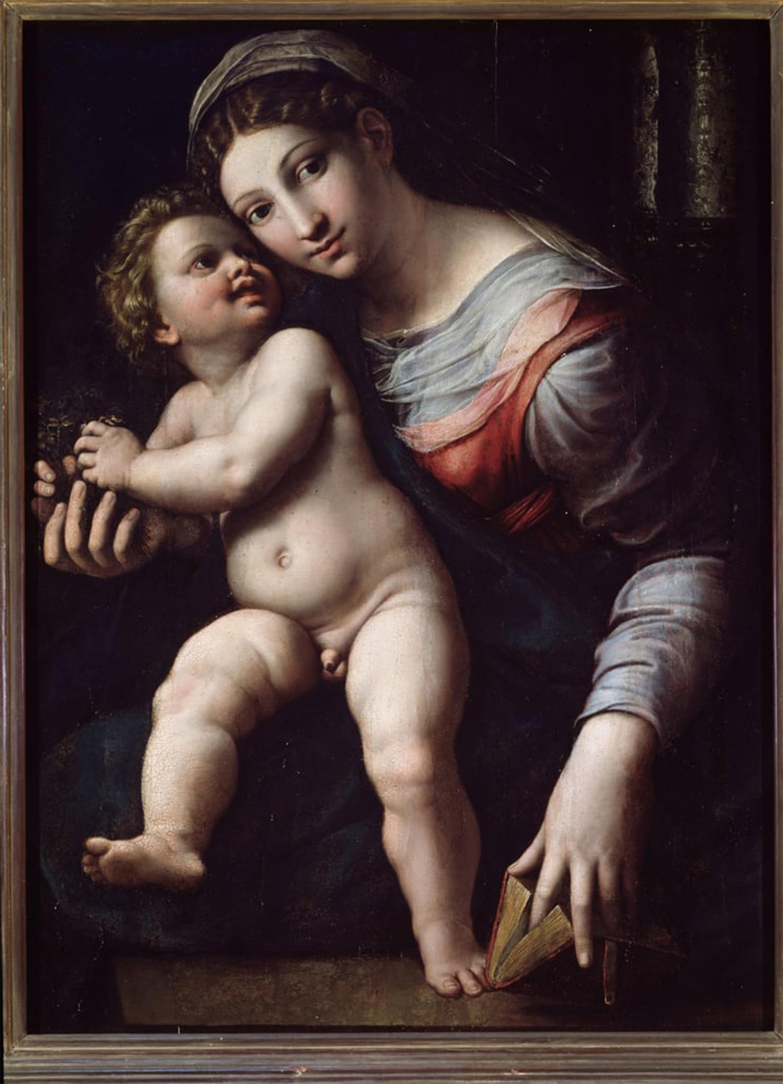 Artxlxxbn No Frame Famous Print Painting Colorful Art Print Virgin And Child By Giulio Romano Canvas Art Decorations For Home Decor 60X90cm