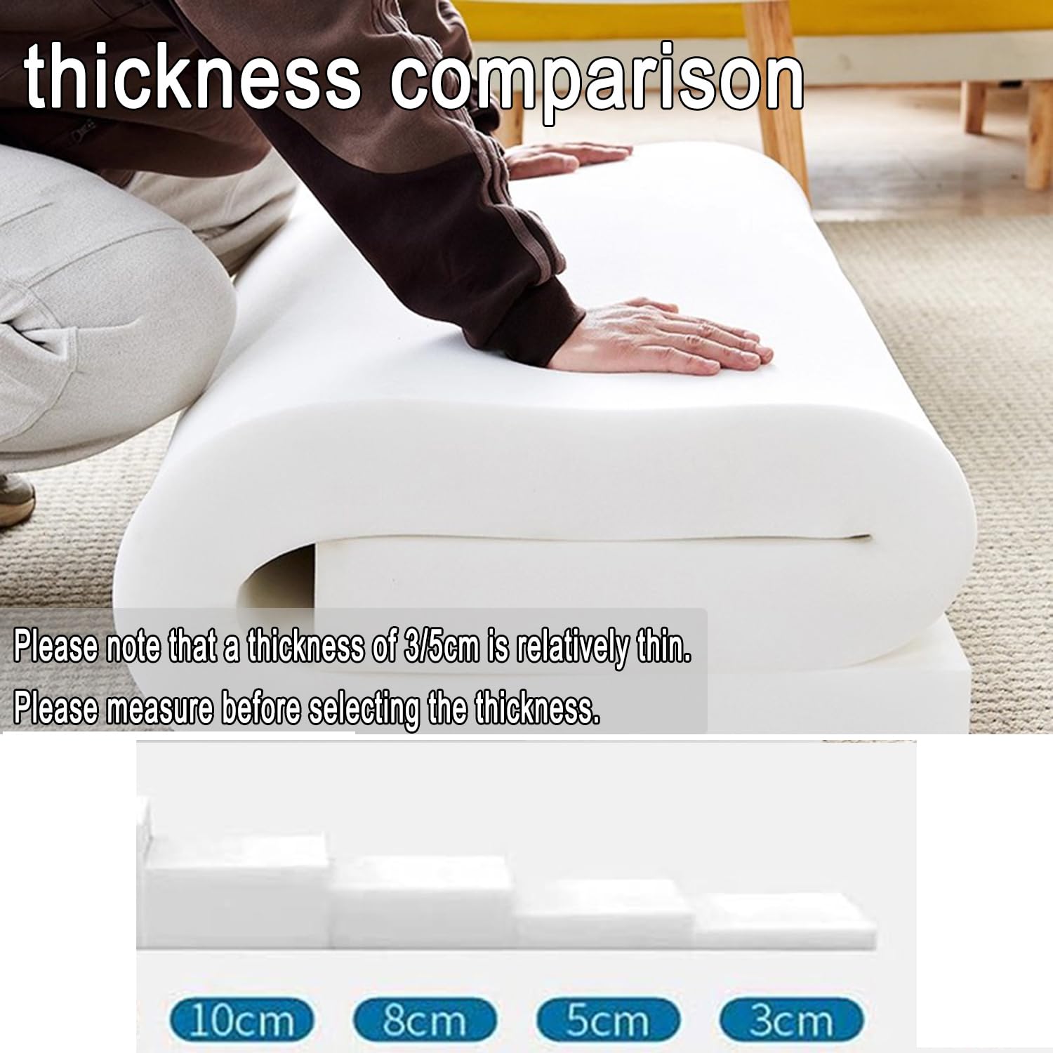 Polsterschaum, ganzteiliger, fester Schaumstoff, verwendet für Pads, Sofa, Polster, Ersatzkissen, Matratzenauflage, Sitze, Wohnmobile (150 x 50 x 5 cm)