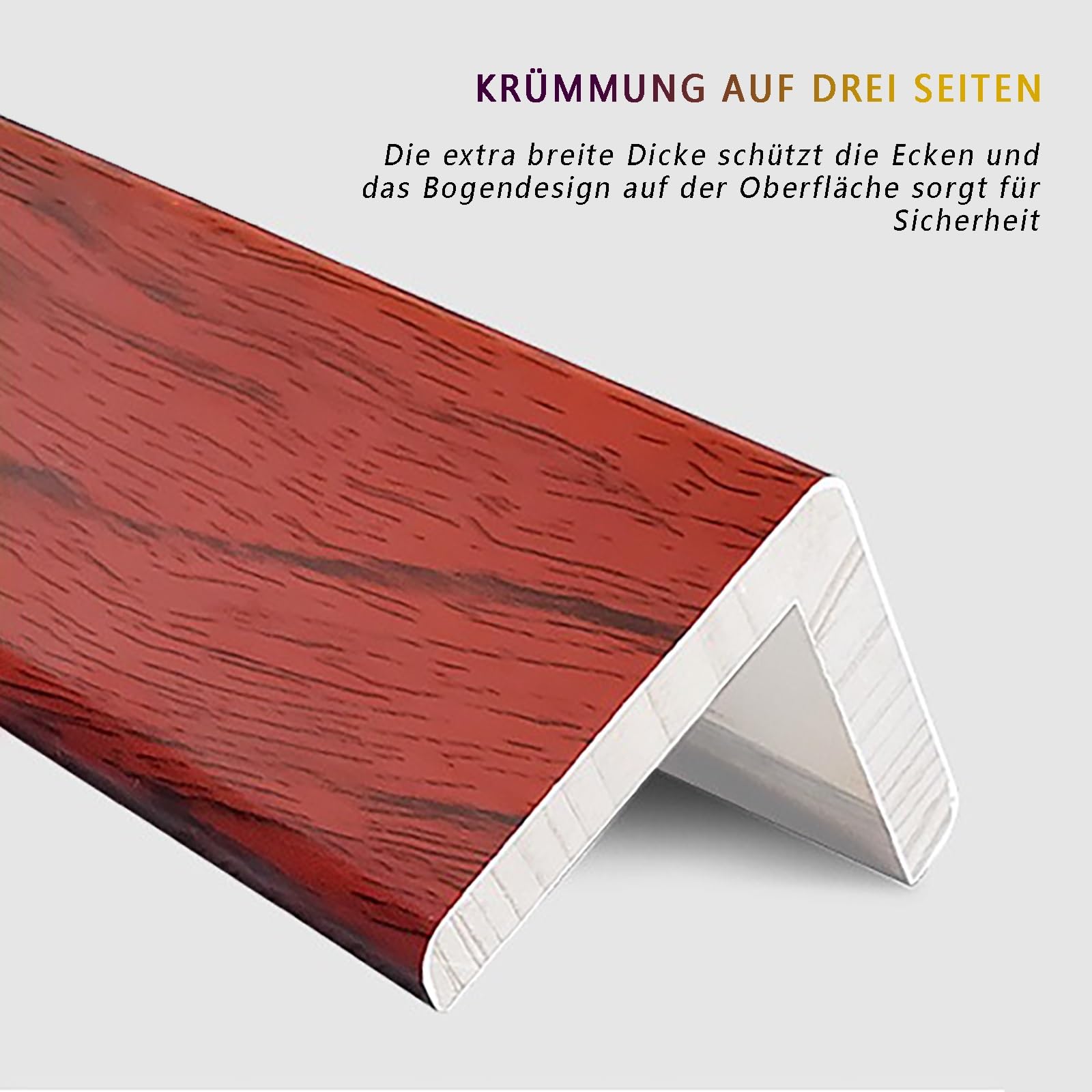 Protector De Esquinas De Madera 2 Piezas 80/100/120cm, Perfil De Protección De Bordes Y Esquinas Para Paredes Y Muebles, Seguridad Infantil Y Protección De Esquinas Angulares(Option 1,80cm/31.