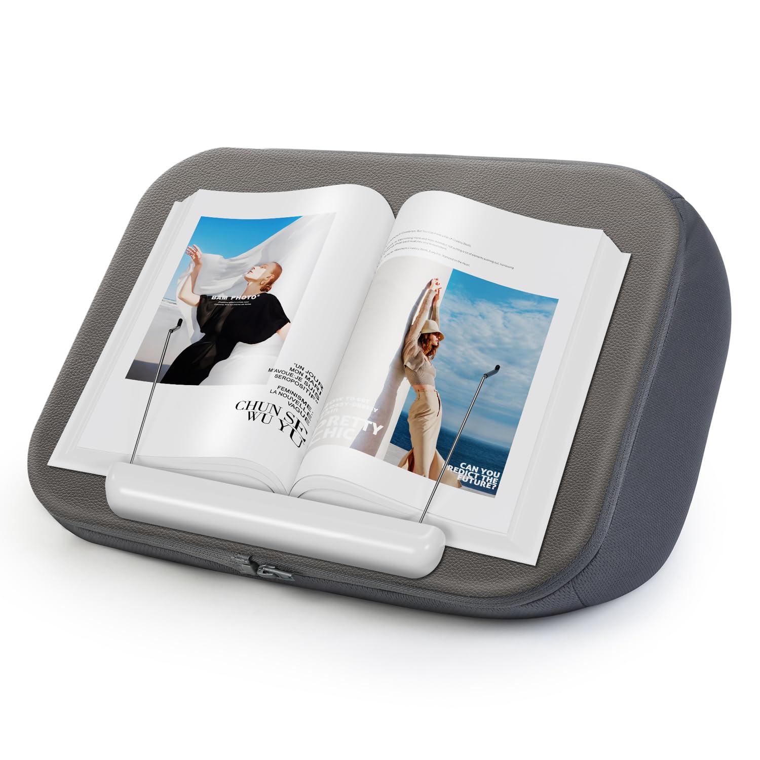 elitehood Book Stand, Comfortable Pillow Book Holder for Reading in Bed, Bed Book Lap Holder with Pillow Pad for Hand Free - Minimize Neck Strain & Perfect Idea for Book Lovers in Anywhere
