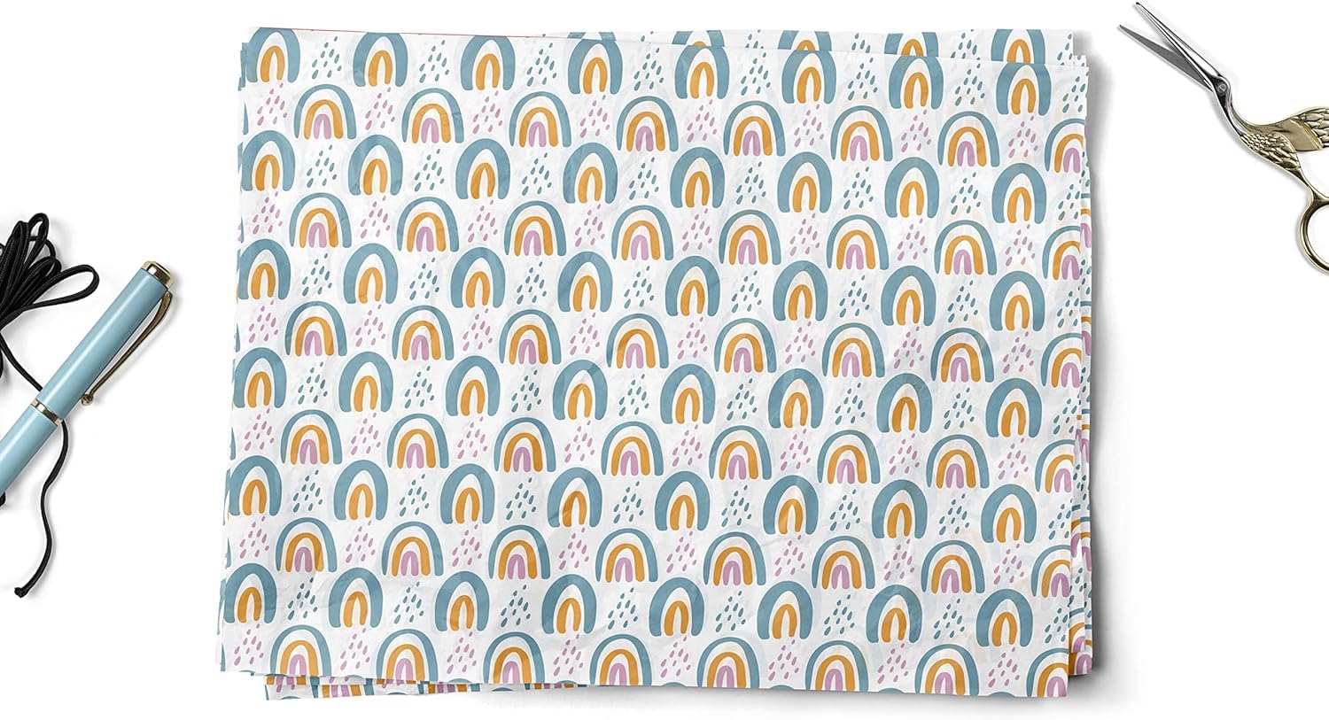 Package Mint Papel de seda arcoíris para envolver regalos (100 hojas, 20 x 30 pulgadas) - Papel de seda decorativo para bolsas de regalo, embalaje y pequeñas empresas
