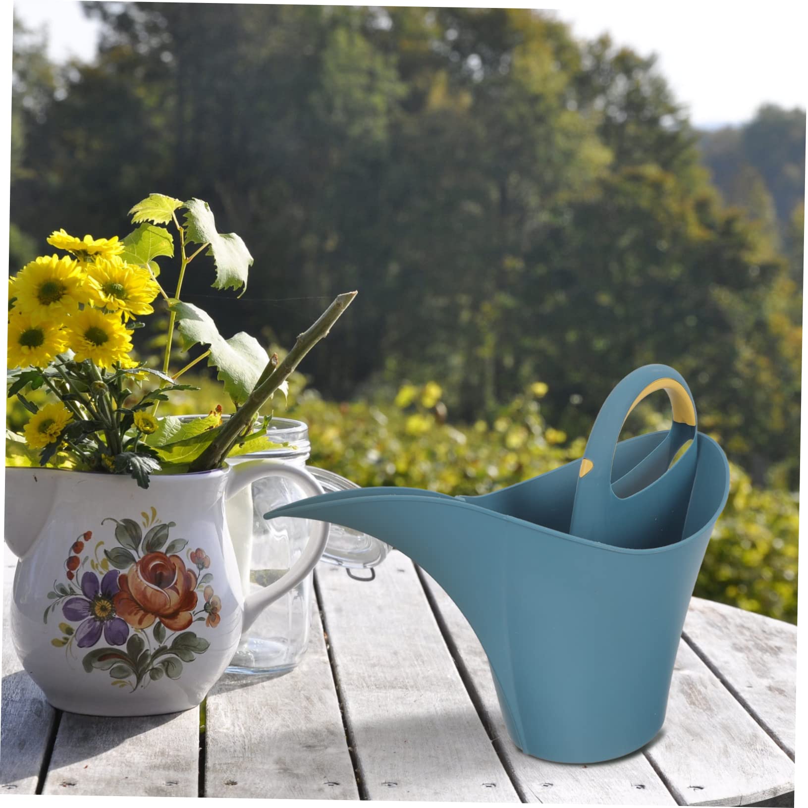 TOYANDONA Regadera de Largo Mango para Suculentas y Flores, 2l de Capacidad, Diseño Ergonómico, Efecto de Riego Suave, Adecuado para Jardín y Exteriores