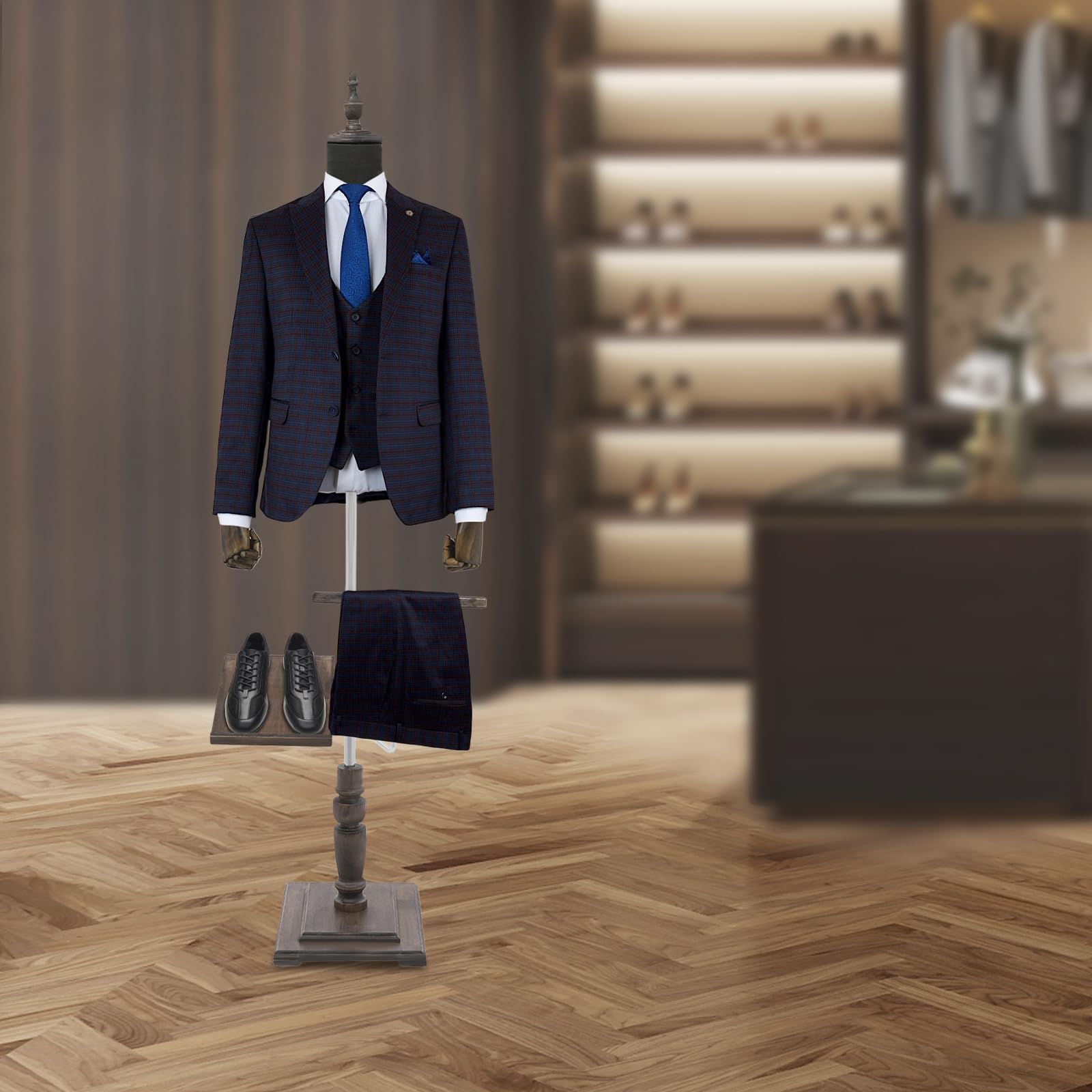 Forma de ropa masculina, maniquí masculino, altura ajustable, figura torso para hombre, 135-180 cm, con un tope de 180°, para boutiques, tiendas de moda y diseño de escaparates