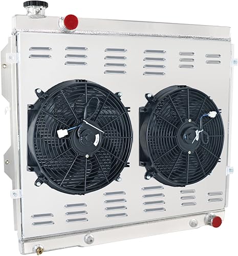 Miniatura 3 de Radiador para camioneta Toyota Sequoia Tundra 4.7L V8 2000-2006, radiador de aluminio completo de 3 filas + ventiladores de 2 x 14 pulgadas + kit de