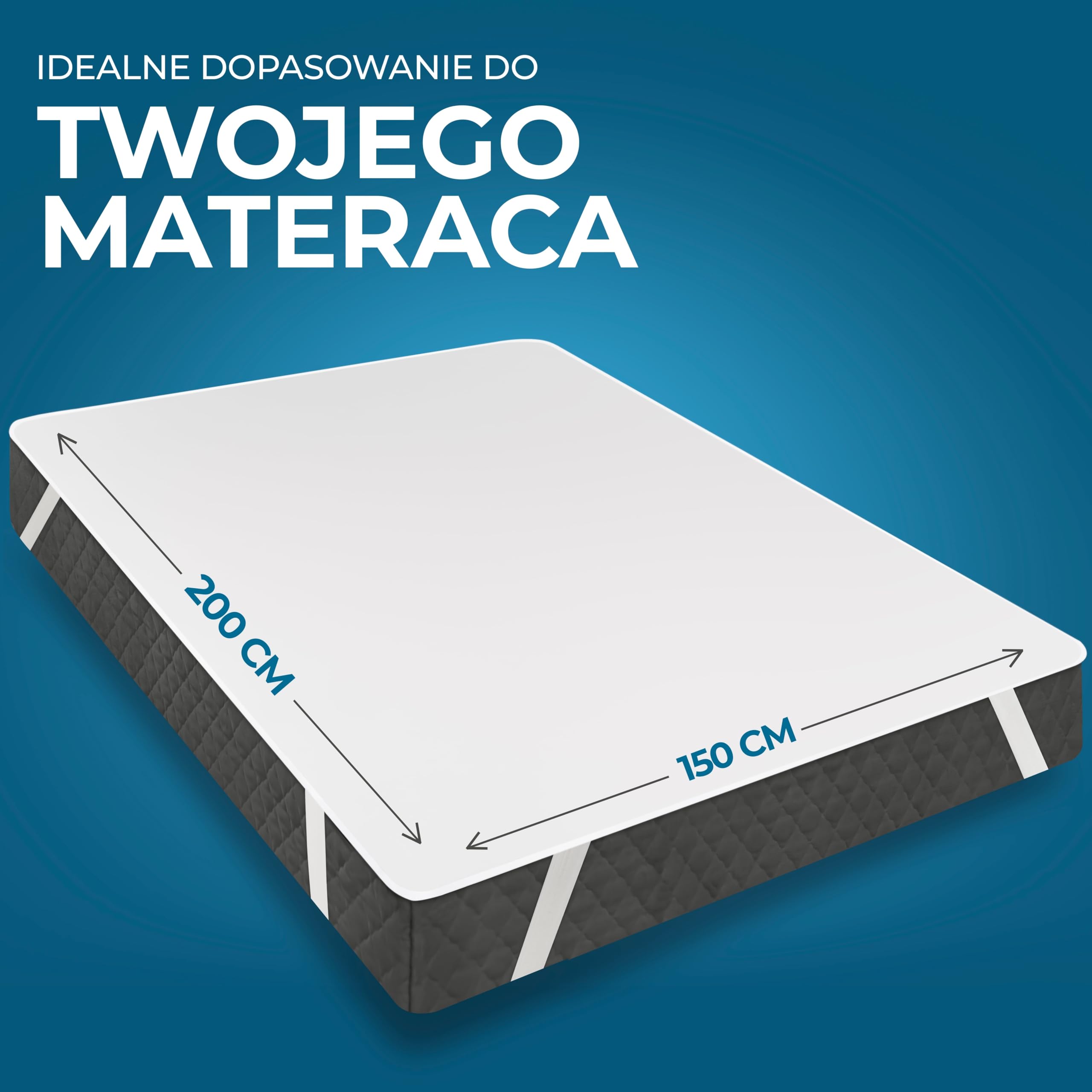 Utopia Bedding Wodoodporny Ochraniacz na Materac - 150 x 200 cm, Oddychający Pokrowiec na Materac Certyfikowany przez Oeko-Tex z Elastycznymi Paskami na Rogach, Ochrona przed Nietrzymaniem Moczu
