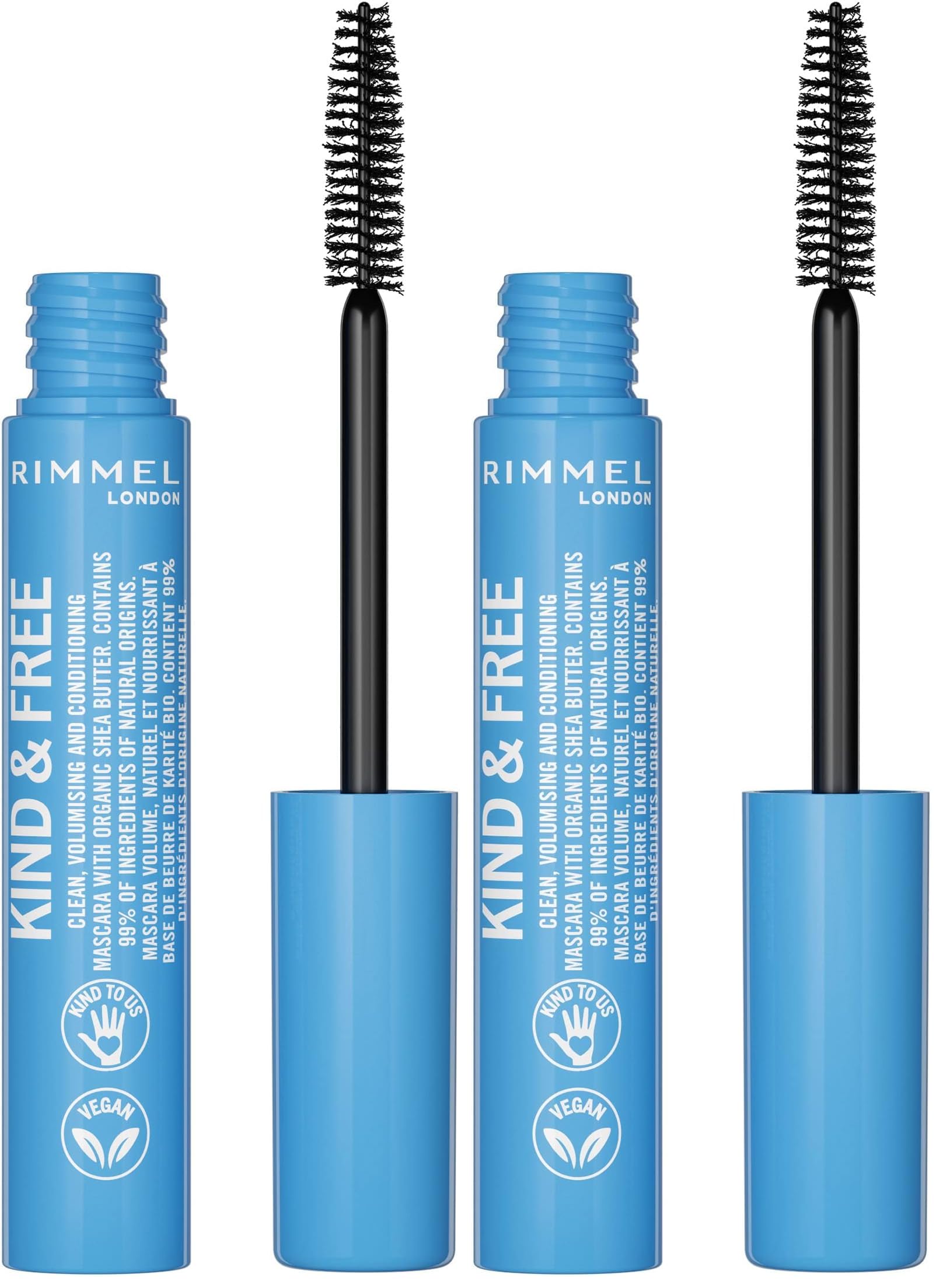 Rimmel Kind & Free Máscara de Pestañas, Tono Negro, 7 ml (Paquete de 2) en oferta en Amazon
