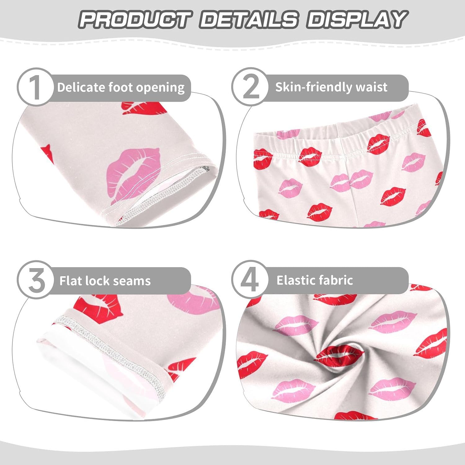 Dance Leggings for Girls Kiss Pink