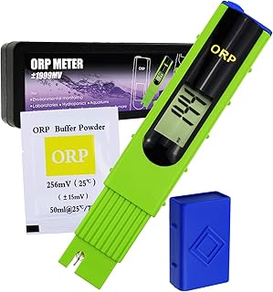 ORP Redox Meter -1999~1999mV Oxidation Reduction Potential Tester with 256mV ORP Calibration Buffer for Water Testing, Aquarium, Research Laboratory