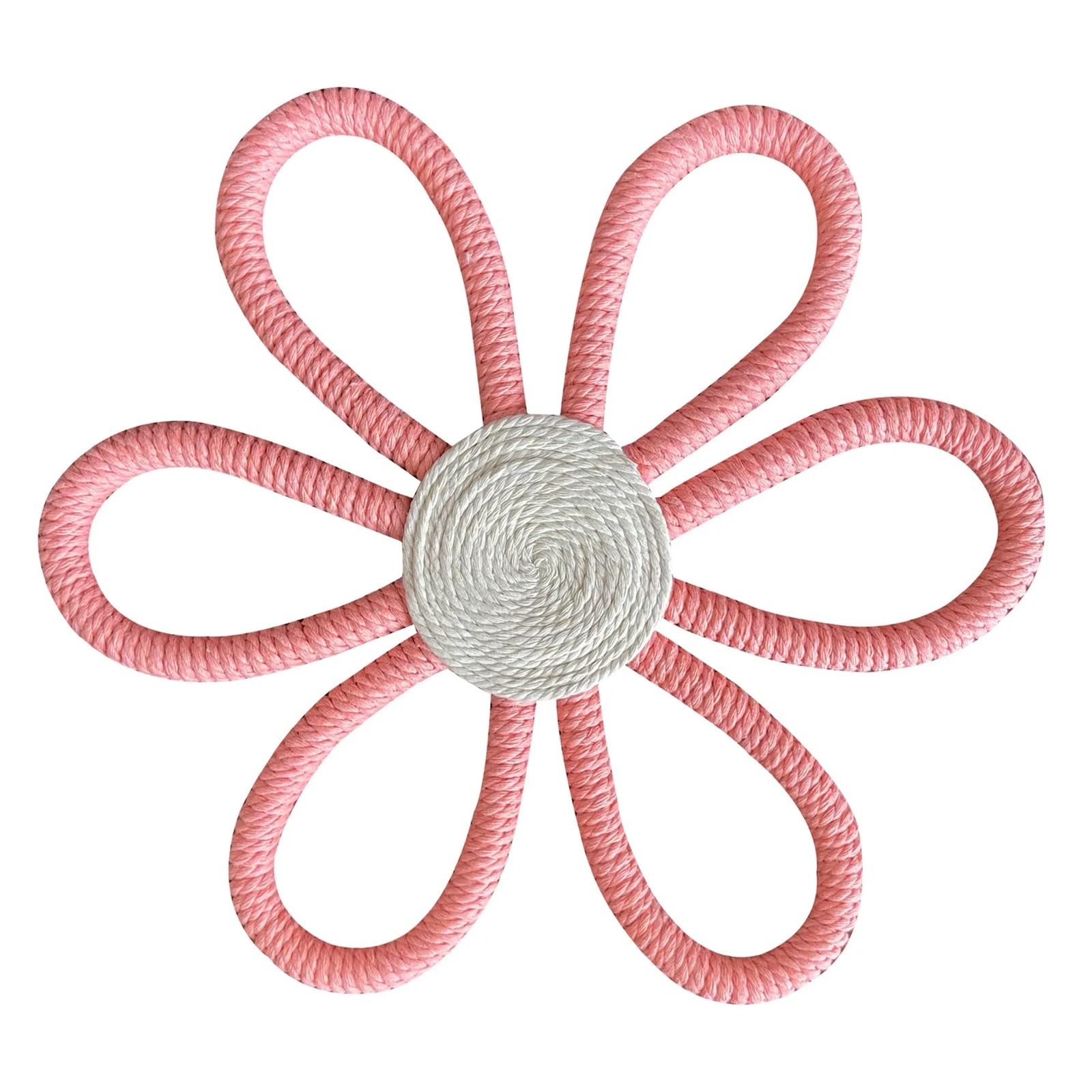 Himscev Deep Powder Handmade Colorful Woven Chrysanthemum Wall Decorations - Vibrant Flower Hanging Decor For Home And Nursery(,20Cm)