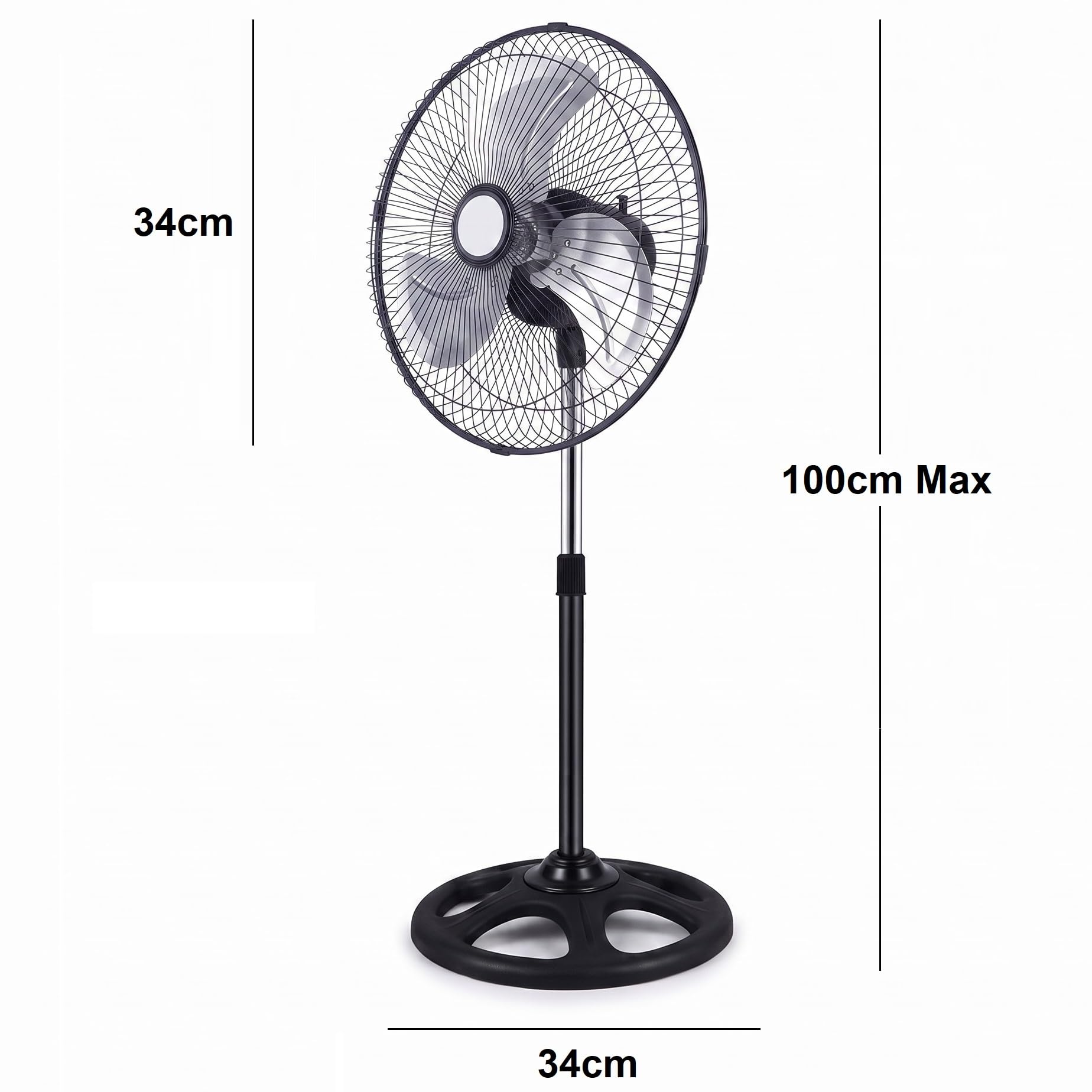 Ventilador de pedestal de 12"