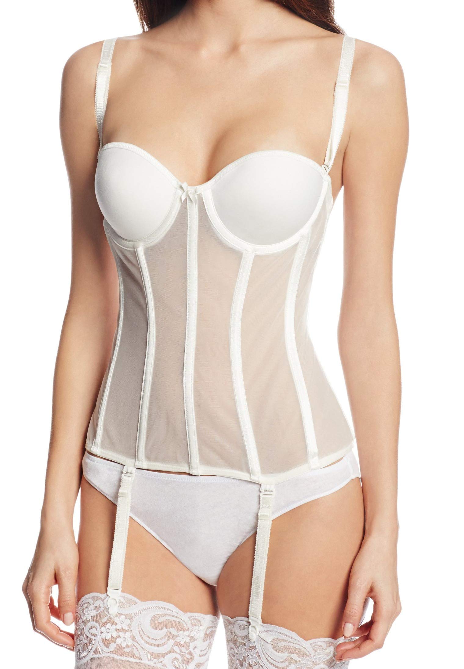 CARNIVALWomen's Full figure Seamless Molded Sheer Corset Bra