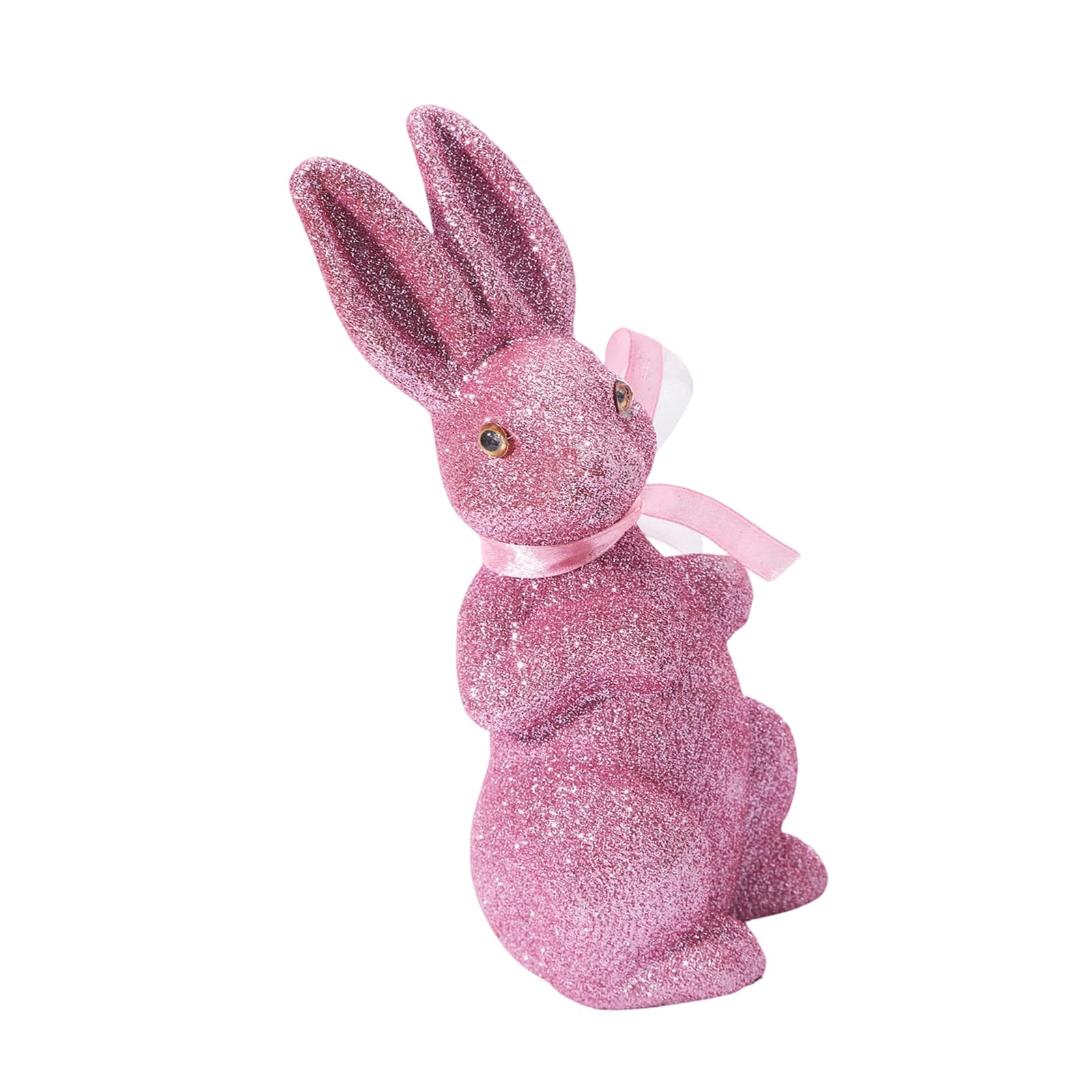 Easters Rabbits Decors Golden Glittering Foam Statue Portable Colorful for Festival Holiday Party Decoration User Friendly User Friendly Glittering Rabbits Statue Colorful Portable for Holiday Safe