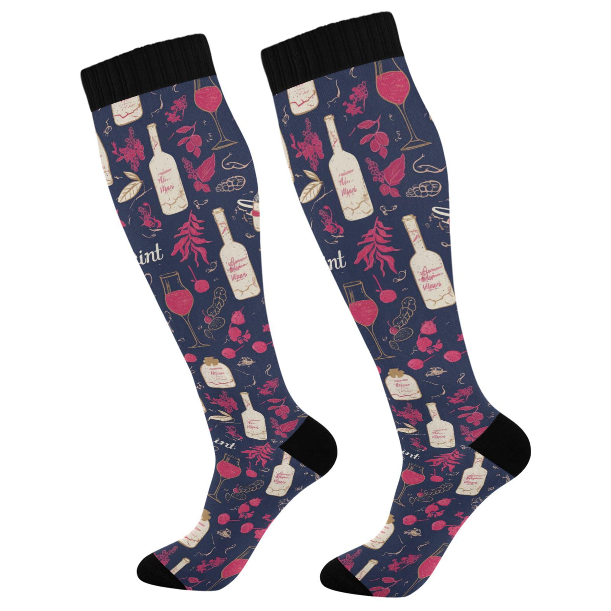 Compression Socks for Men and Women Knee High Socks Support for Athletic Sport Running Hiking Cycling Fitnes