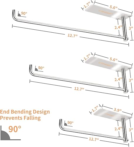 Miniatura 2 de Qisebin PaperTowelHolder-4 soportes pequeños para armario, rollo de papel autoadhesivo para toalla de baño de cocina, acero inoxidable, sin
