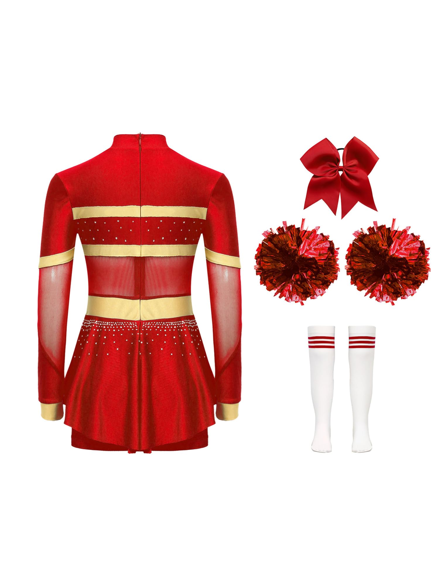 Amazon.co.jp: Alvivi 女の子 チアガール ドレス チアダンス