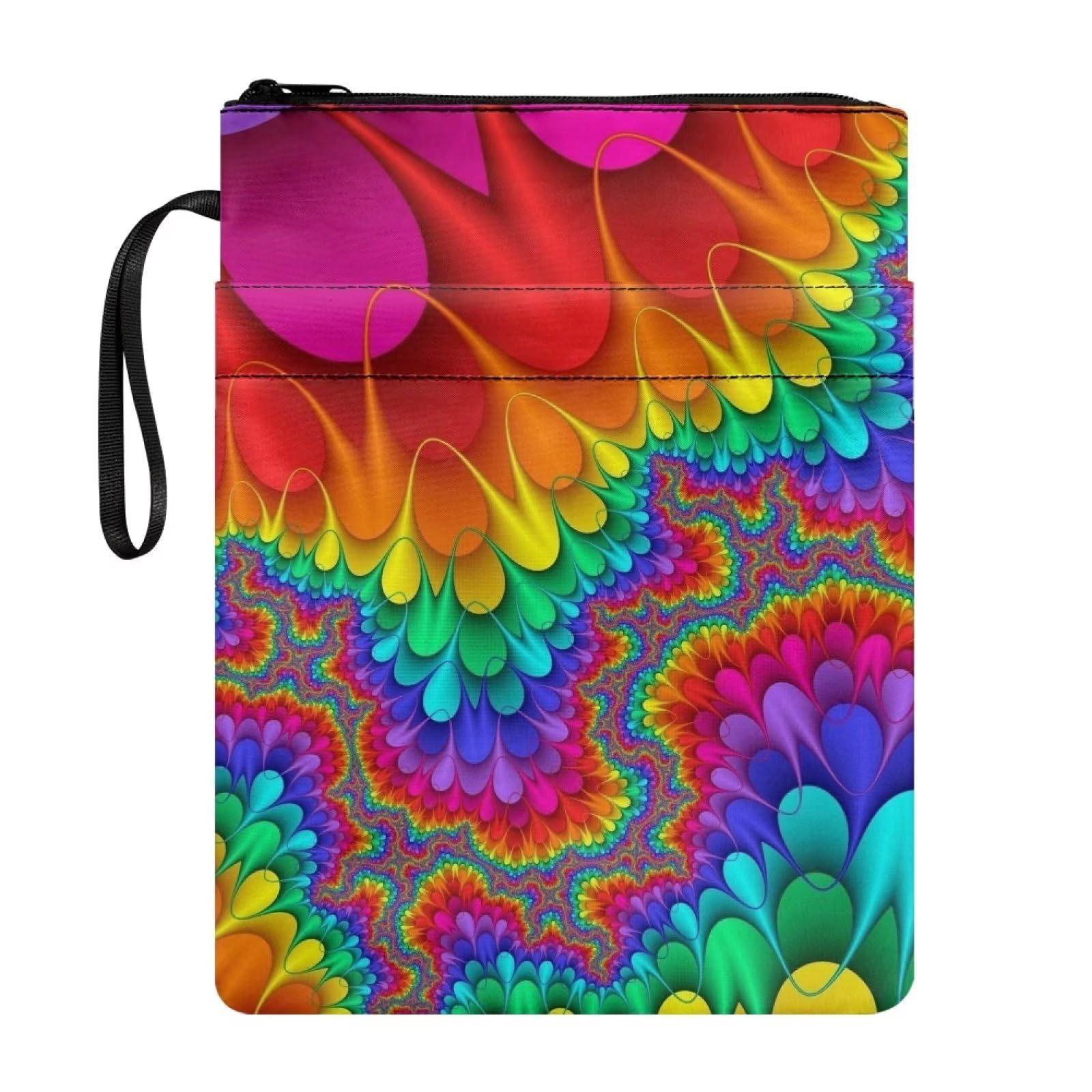 NETILGEN Tie Dye Fire Book Sleeve for Book Lovers Book Cover Protector for Paperbacks Textbook Case Storage Purse Book Protector โ image 1