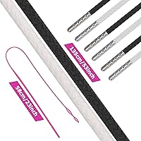 Vista 2 de 10 cordones de cordón con fácil Threaders, reemplazo de cadena de sudadera con capucha con enhebradores de cordón flexible rosa para pantalones