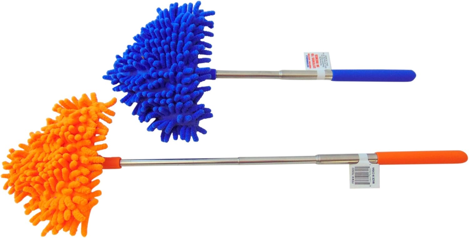 Extendable Duster for Cleaning with Telescoping Metal