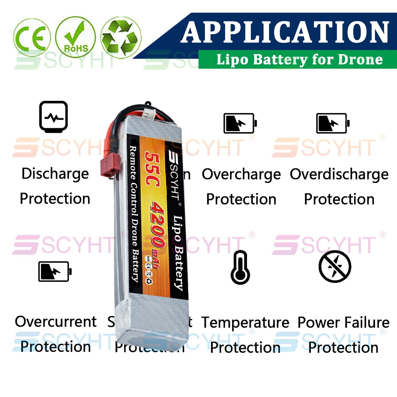 Batteria per droni 7,4 V 11,1 V 14,8 V 22,2 V