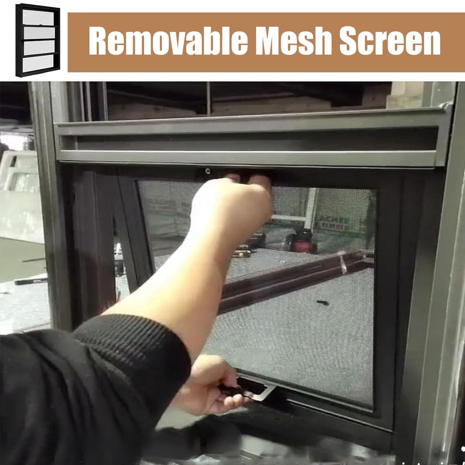 Ventana de ventilación para cobertizos, Ventanas corredizas de Aluminio para sótanos con mosquitera, Ventanas de Servicio Verticales con Vidrio Templado(WxH 10x20 in/25x50cm)