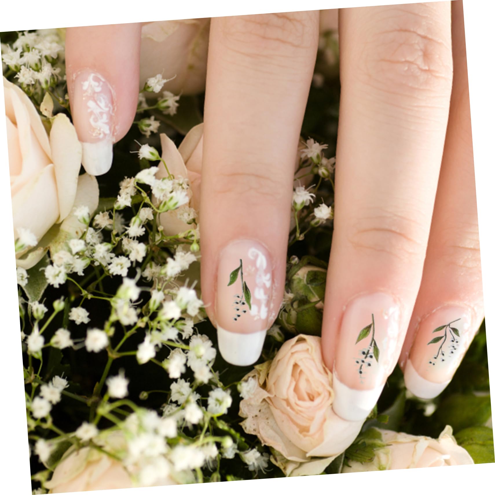 Healvian 15fogli Fiori Adesivi Per Unghie Stickers Rilievo Per Nail Art Autoadesivi Eleganti Per Manicure Perfetti Per Occasioni Formali e Casuali