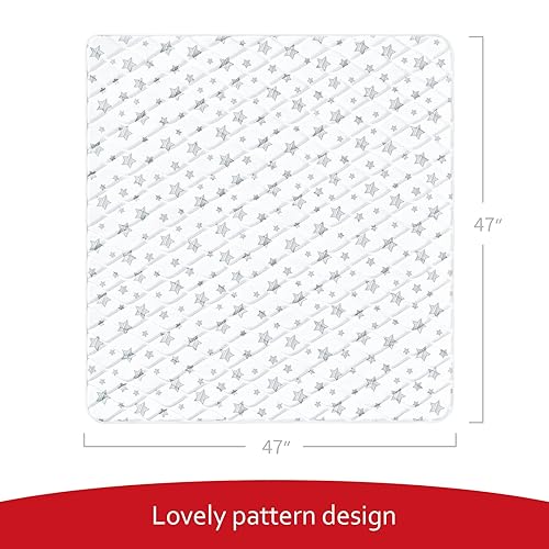 Miniatura 4 de Tapete de juego de espuma prémium para bebé de 47 x 47 pulgadas, tapete de una sola pieza antideslizante acolchado para bebé para jugar 47 x 47