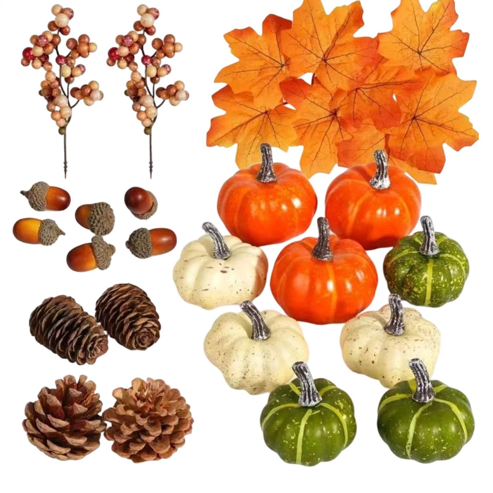 Piccole Zucche 25 Pezzi Mini Assortite Realistico