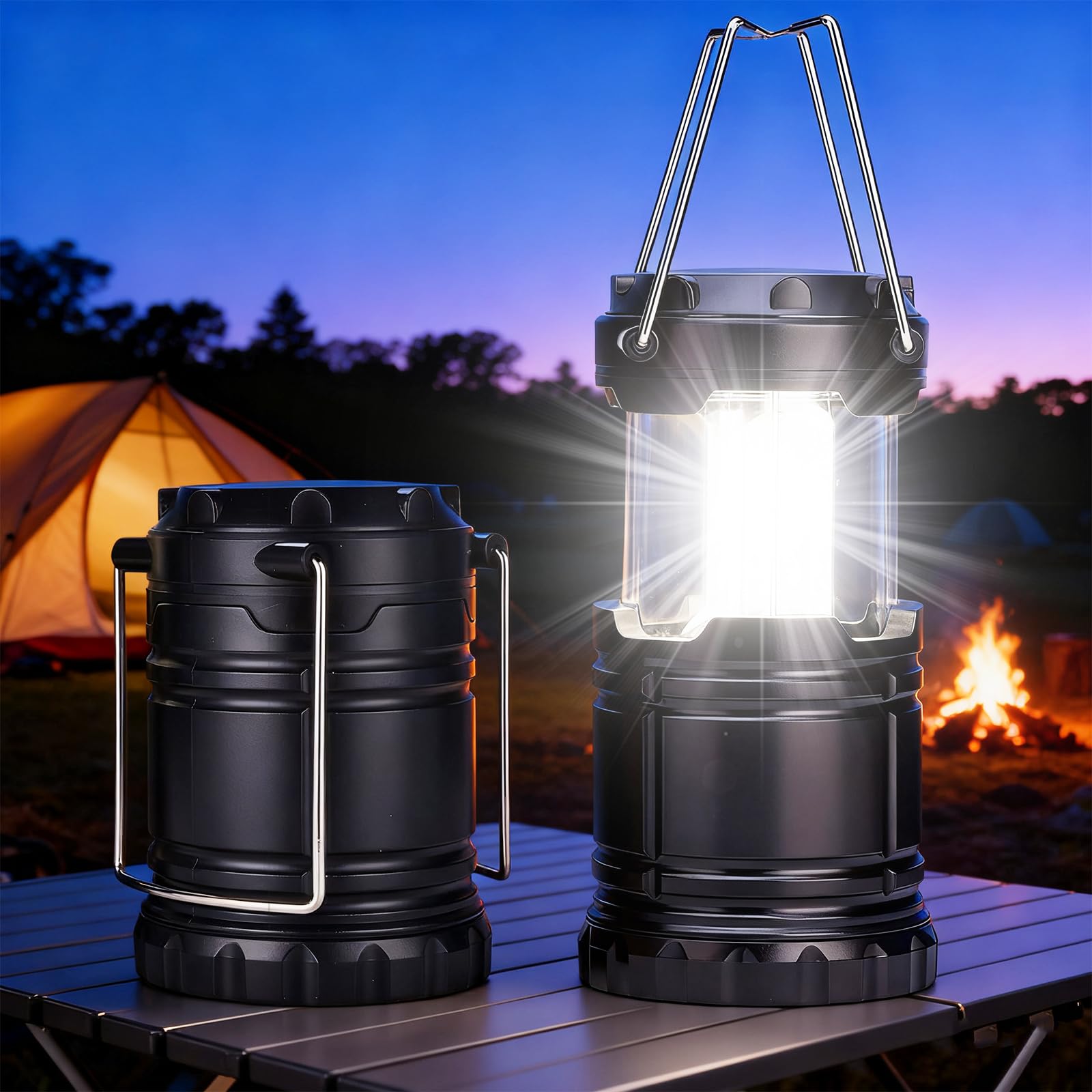 Domira Lanterna Da Campeggio Solare E USB – LED Ricaricabile Portatile – Per Escursioni, Pesca, Emergenze E Kit Di Sopravvivenza - 4