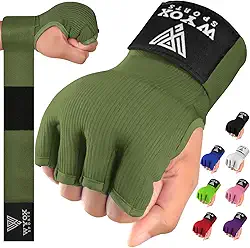 Luvas internas de boxe em gel WYOX para homens e mulheres – Alça de pulso rápida de 80 cm, suporte acolchoado para juntas, bandagens sem dedos para treinamento de MMA e Muay