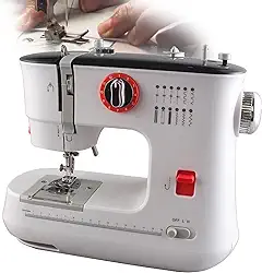 MáQuina De Costura DoméStica,MáQuina Overlock DoméStica Totalmente AutomáTica,Cabo De Oito Pinos E Duas Fileiras,9 NíVeis De Ajuste,Para Roupas,Tecidos,FaçA Você Mesmo