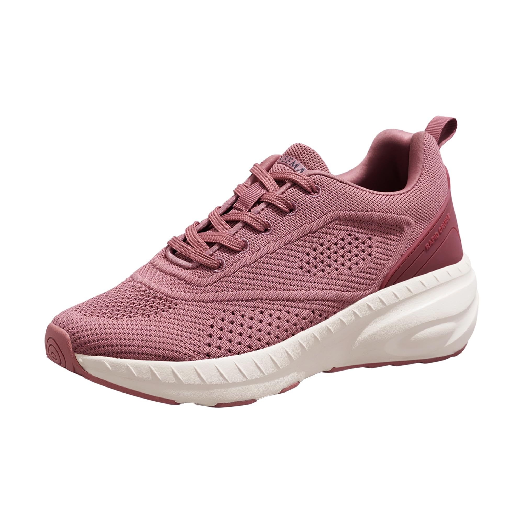 Begin Walk Flow Sneakers for Women | Breathable Knit Upper, Cushioned EVA Sole | Lightweight Walking Shoes for Everyday Comfort | All Black UK12-image-0