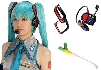 初音ミク　デフォルト　v2 公式服　コスプレ衣装一式　発光仕様ヘッドホンつき 初音ミク デフォルト v2 公式服 コスプレ衣装一式 発光仕様