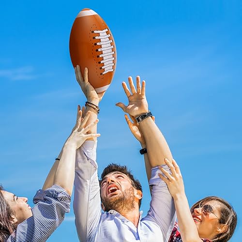 Miniatura 4 de Bencailor 3 piezas de fútbol inflable de 16 pulgadas para niños, grandes suministros inflables de fiesta de fútbol para interiores, exteriores,