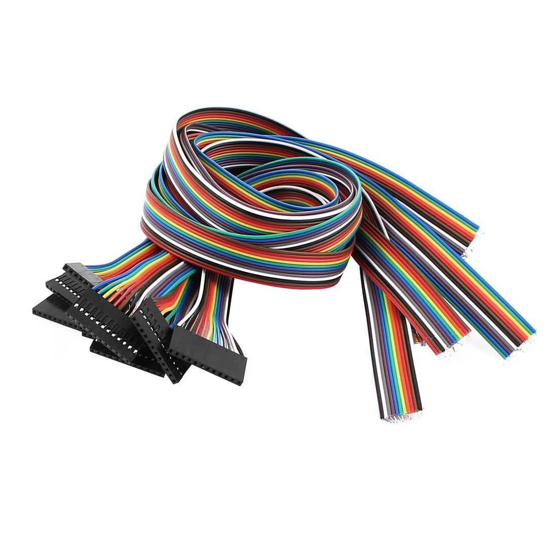 IIVVERR 10 Pcs 12P Jumper Wires Female Cables Pi Pic Breadboard 50cm Long(10 piezas 12P Jumper Wires Cables de cinta hembra Pi Pic Breadboard 50cm de largo