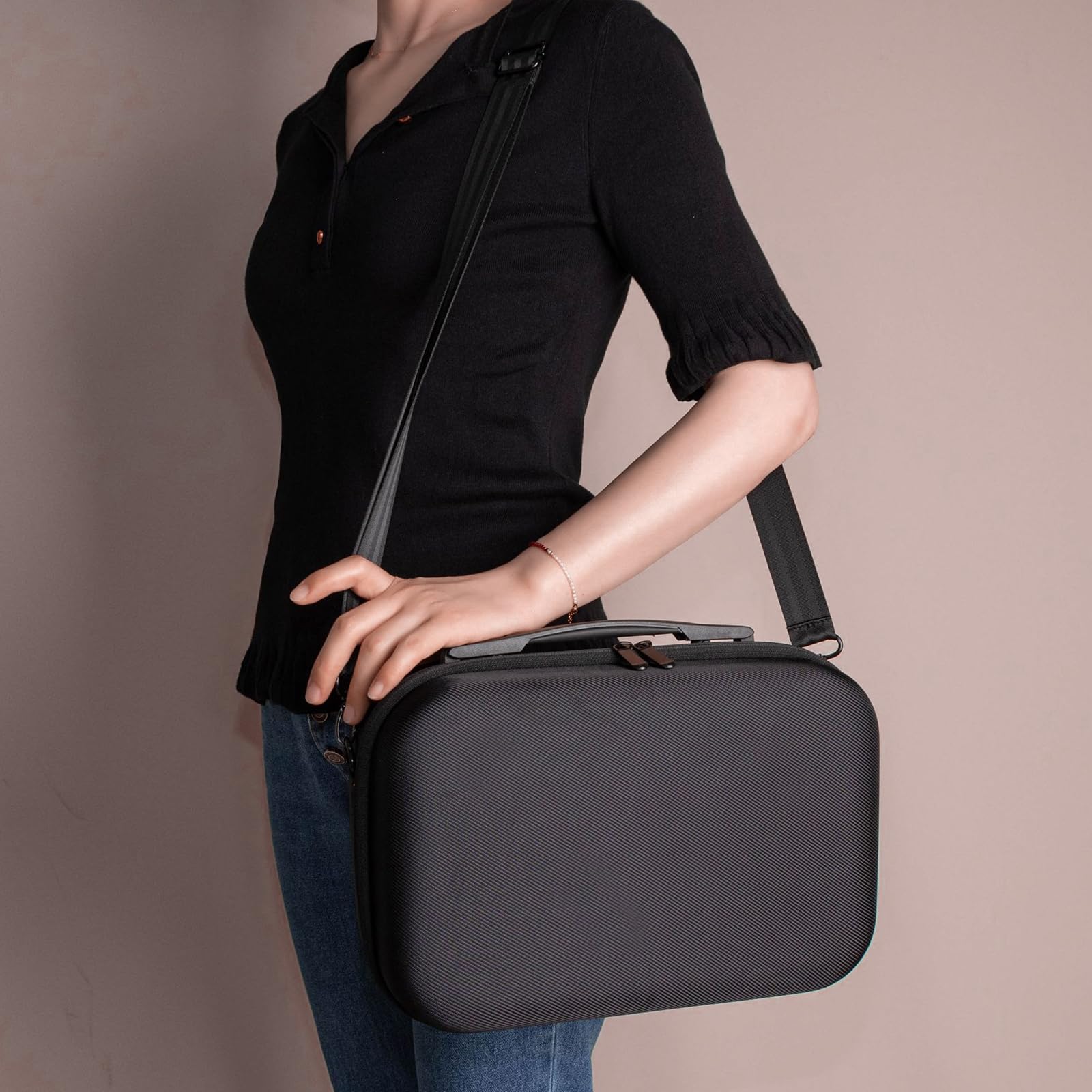 Harte Tragetasche, stoßfest, schützende Reisetasche, Tragetasche, tragbare Reisetasche für Studio-Host-Zubehör, robuste Schutzhülle