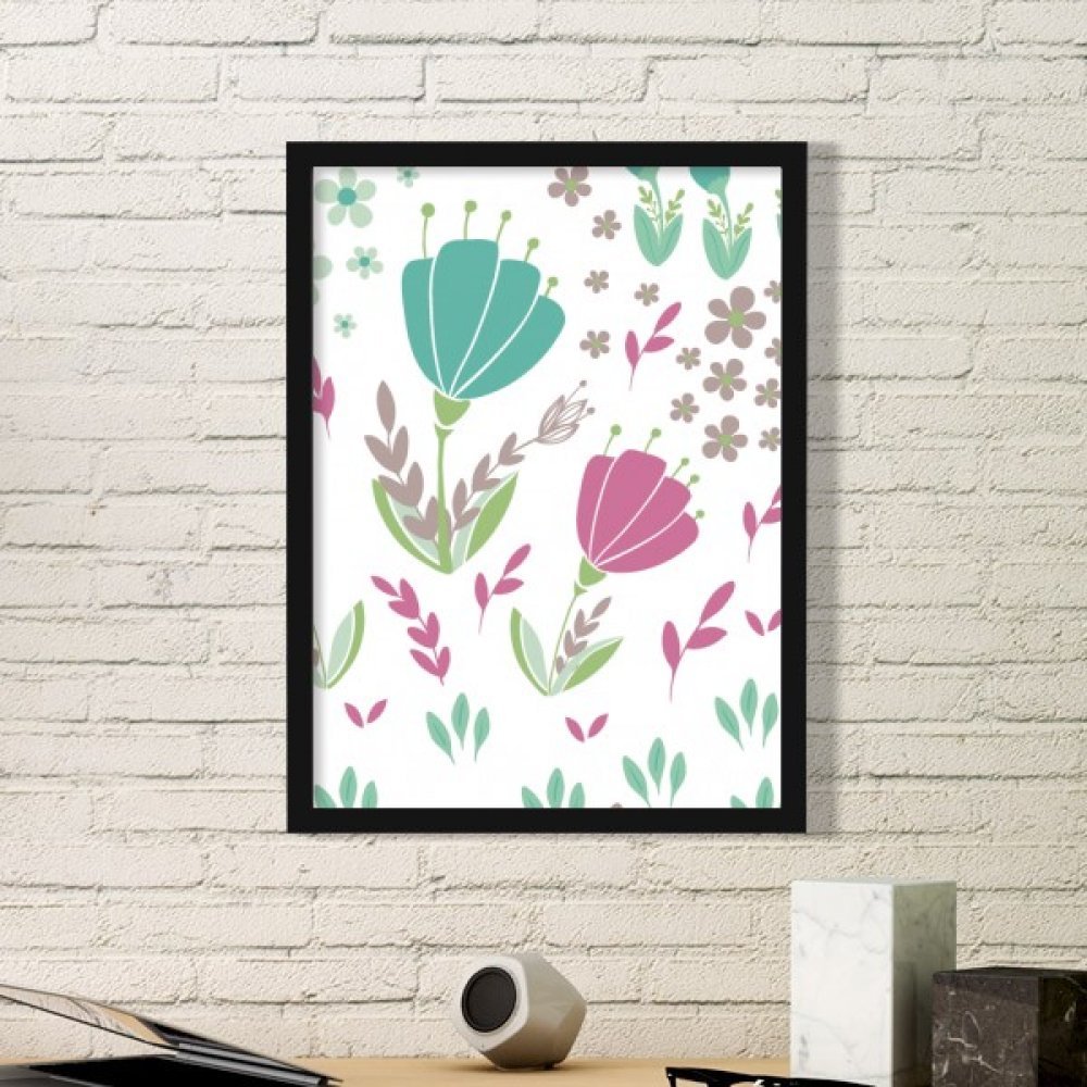 Cadre photo en bois noir style usine de fleur pour decoration de chambre