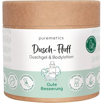 Shower Fluff 'Get Soon' Dush Gel and Body Lotion in One With Essential Eucalyptus Oil and Coconut Oil