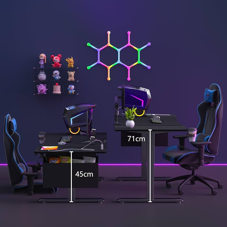【炭素繊維天板・高さ無段階調節】ゲーミングデスク Amazon | NATURE'S SOURCE 【炭素繊維天板・高さ無段階調節