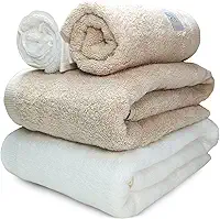 Jogo de Banho Gigante Banhão Buddemeyer Dual Air 100% Algodão 4 peças Toalha Alta Absorção Macia Grossa (Branco Bege 1011/1769)
