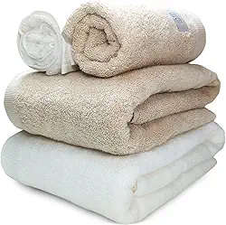 Jogo de Banho Gigante Banhão Buddemeyer Dual Air 100% Algodão 4 peças Toalha Alta Absorção Macia Grossa (Branco Bege 1011/1769)